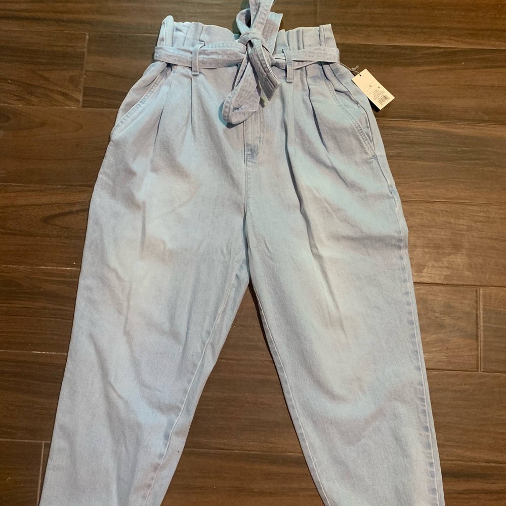 Baby blue baggy jeans